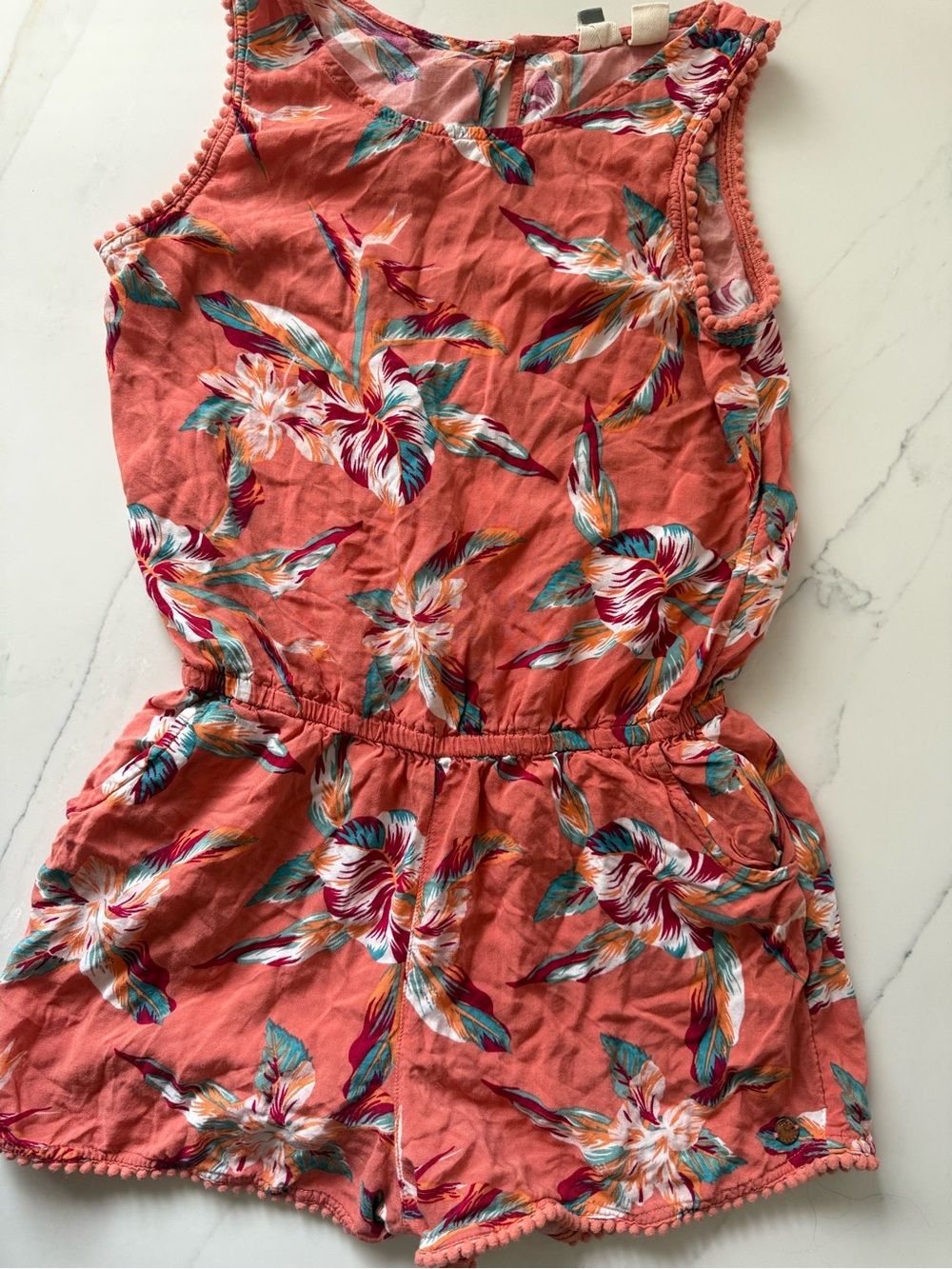 Billabong Coral Floral Sleeveless Romper for Kids